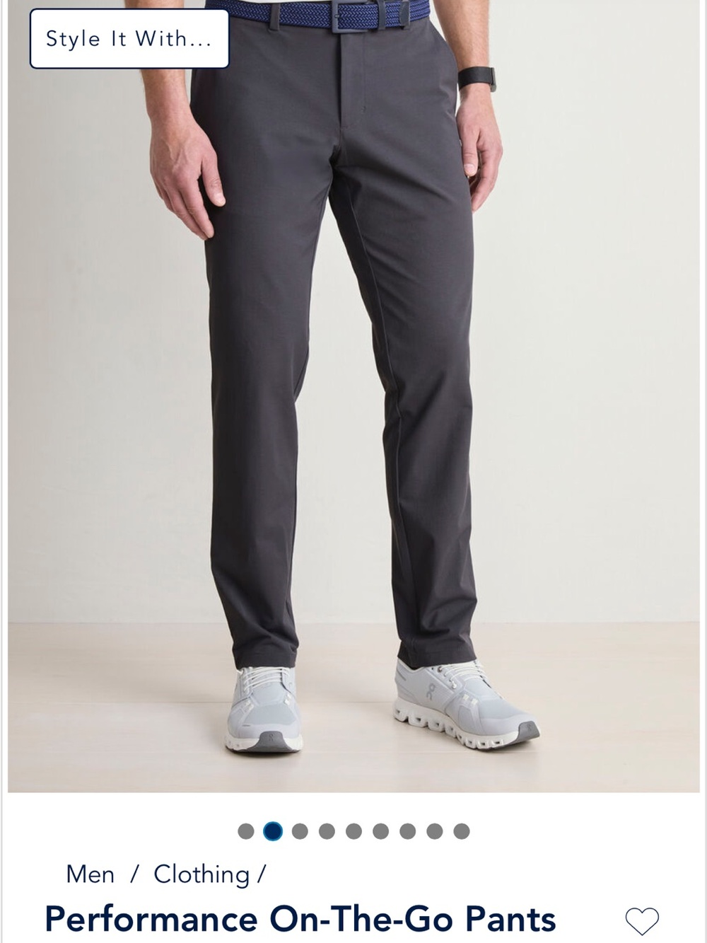 Vineyard Vines Men's Charcoal Gray Performance Chinos
